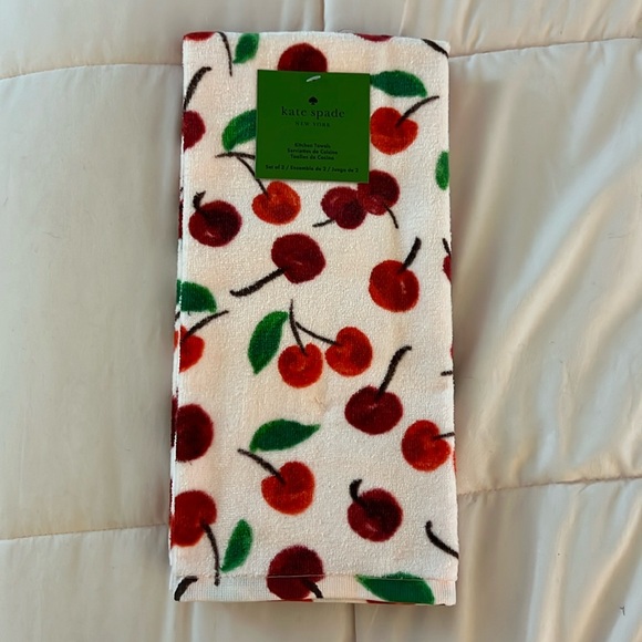 kate spade Kitchen Kate Spade Cherry Print Kitchen Towels Poshmark
